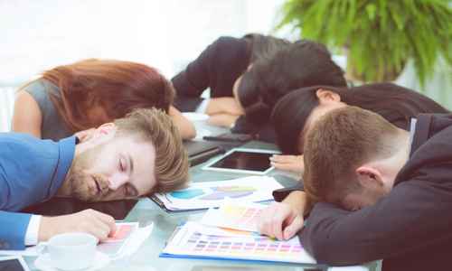 Sleeping in a training session