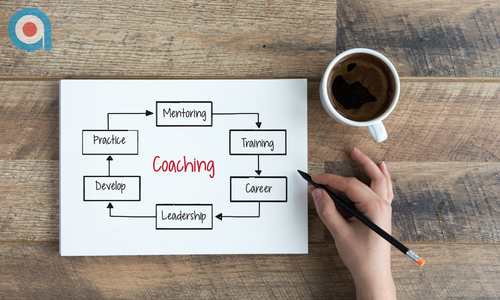 Executive coaching session – structured conversation for progress and confidence.