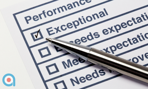 Manager reflecting using structured leadership questions to improve performance