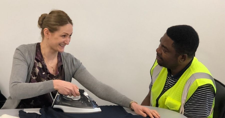 Learners engaging in a practical training activity.