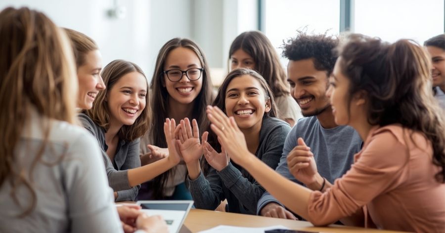 New trainer building confidence during a practice session.