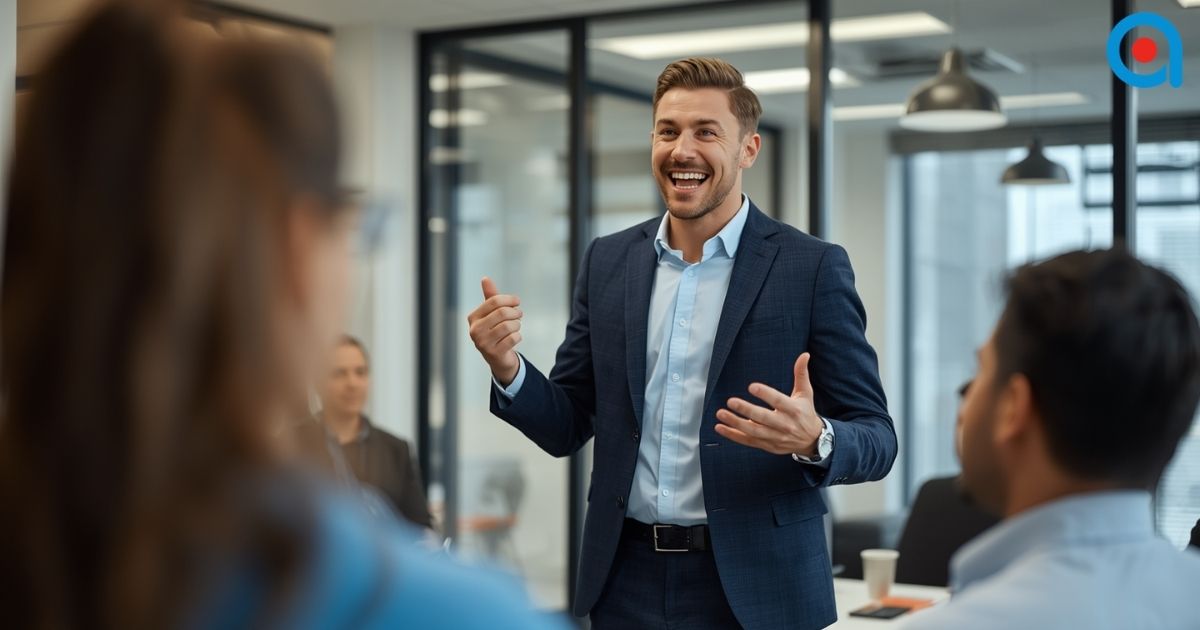 Trainer applying skills after completing a Train the Trainer course.